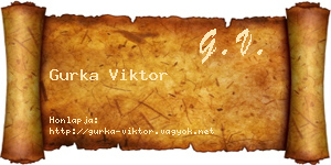 Gurka Viktor névjegykártya